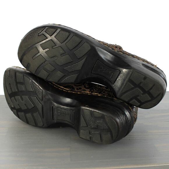 b.o.c Born‎ Peggy Embossed Leather Clogs Women Size 10 EU 42 Brown Boho Comfort - Picture 9 of 10